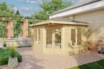 Petit Chalet de Jardin moderne "Fargo C" 12m² | 44mm
