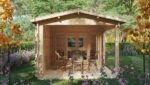 Abri de jardin avec auvent au sol « Nora E » 9m² | 44mm – Image 4