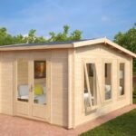 Studio de jardin en bois 12m2 « EVA X » / 44mm / 12m2