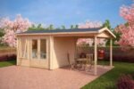 Abri de jardin avec auvent « Nora D » 9m² | 44mm – Image 3