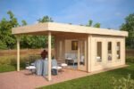 Abri de jardin toit plat « Lucas B » 8,5m² | 44mm