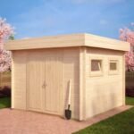 Abri de jardin de rangement toit plat « Lucas F » 9m² | 44mm