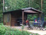 Abri de jardin avec auvent « Nora D » 9m² | 44mm