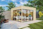 Abri de jardin design « Olivia Alu » 14m² | 44mm