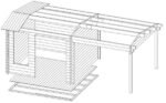 Abri de jardin avec auvent « Nora D » 9m² | 44mm – Image 9