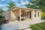 Abri de jardin avec auvent « Nora D » 9m² | 44mm – Image 10