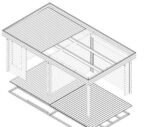 Abri de jardin au sol « Lucas D » avec auvent 9m² | 44mm – Image 4