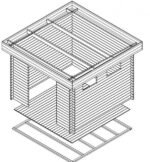 Abri de jardin de rangement toit plat « Lucas F » 9m² | 44mm – Image 3