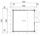 Chalet bois « Mini Garden Office 1 » 9m² | 44mm – Image 4