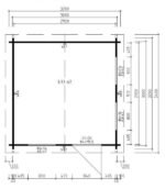 Bureau de jardin « Lucas C » 8,5m² | 44mm – Image 4