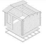 Bureau de jardin en kit « Nora D » 8,5m² | 44mm – Image 6