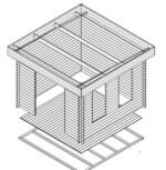 Abri de jardin toit plat « Lucas B » 8,5m² | 44mm – Image 9