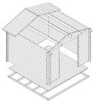 Abri de jardin bois de rangement « Nora A » 8,5m² | 44mm – Image 4