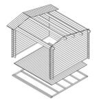 Bureau de jardin « Nora E » 9m² | 44mm – Image 4