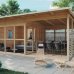 Abri de jardin pool house « Lucas D » 9m² | 44mm