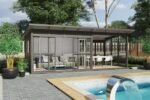 Pool house bois veranda en kit « Elias XL » 10m² | 21mm