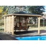 Pool House Blueterm en bois 12.32 m² - 2 parois ventelles et 2 comptoirs, Pose Sans – Image 6
