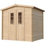 Timbela – Abri de jardin en bois 4,33 m² – Dimensions L236 x l226 x H218 cm – Toit en contreplaqué résistant à l'eau – M369C – Image 2