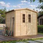 Timbela – Abri de jardin en bois 4,33 m² – Dimensions L236 x l226 x H218 cm – Toit en contreplaqué résistant à l'eau – M369C – Image 4