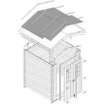 Timbela – Abri de jardin en bois 1,98 m² – Dimensions L196 x l136 x H218 cm – Toit en contreplaqué résistant à l'eau – M367C – Image 3