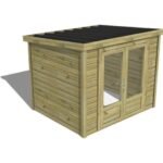 ABRI DE JARDIN bois traité 27mm, Essentiel, 2,6x2,1m, 6m2