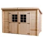Habrita - Abri emboîté 20 mm en sapin massif sans plancher surface ext. 6,22m2 - CH3019.02N
