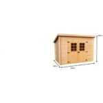 Habrita - Abri emboîté 20 mm en sapin massif sans plancher surface ext. 6,22m2 - CH3019.02N – Image 6
