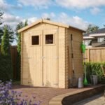 Timbela – Abri de jardin en bois M367 – Dimensions extérieures L196 x l136 cm – Surface 1,98 m² – Toit imperméable – Fenêtres en plexiglas - I196xL136xH218 – Image 7