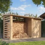 TIMBELA M205 Abri de jardin+ Chalet pour vélos - 348 x 146 cm - 2,54 m2+1,1 m2 – Image 5
