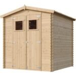 Timbela – Abri de jardin bois 3,53 m² – Dimensions L216 x l206 x H218 cm – Toit en contreplaqué résistant à l'eau – M343 - I216xL206xH218 – Image 4