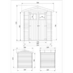 Timbela – Abri de jardin bois 4,33 m² en pin nordique – Dimensions L236 x l226 x H218 cm – Toit en contreplaqué résistant à l'eau – M369 - I236xL226xH218 – Image 3