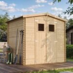 Timbela – Abri de jardin bois 4,33 m² en pin nordique – Dimensions L236 x l226 x H218 cm – Toit en contreplaqué résistant à l'eau – M369 - I236xL226xH218 – Image 4