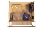 Chalet de jardin avec auvent « Costa A » | 5 x 5 m – Image 5