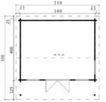 Chalet de jardin avec auvent « Costa A » | 5 x 5 m – Image 10