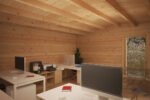 Chalet de jardin avec auvent « Costa A » | 5 x 5 m – Image 6