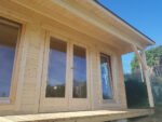 Chalet de jardin avec auvent « Costa A » | 5 x 5 m – Image 3