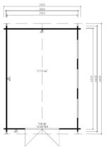 Studio de jardin en bois « Eva X » | 3 x 4 m – Image 2