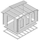 Studio de jardin en bois « Eva X » | 3 x 4 m – Image 3