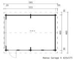 Garage en bois « Deluxe A » | 4 x 6 m – Image 5