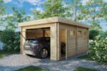 Garage en bois « Hansa Deluxe C » | 4 x 6 m