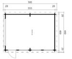 Garage en bois « Hansa Deluxe C » | 4 x 6 m – Image 6