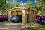 Grand garage en bois « Hansa Deluxe B » | 5 x 6 m – Image 4