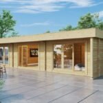 Maison en bois toit plat « Holiday S1 » | 12 x 6 m