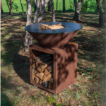 Brasero Classique Corten double cuve 83 cm Grill’Chic