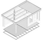 Abri de jardin avec auvent « Lucas E » | 6 x 3 m – Image 2