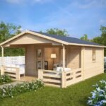 Abri en bois avec patio « Franz » | 6 x 4 m