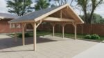 Carport 2 voitures en bois « Henley XL » | 6 x 5 m – Image 7