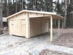 Double carport garage en bois « Hansa G » | 6 x 6 m – Image 2