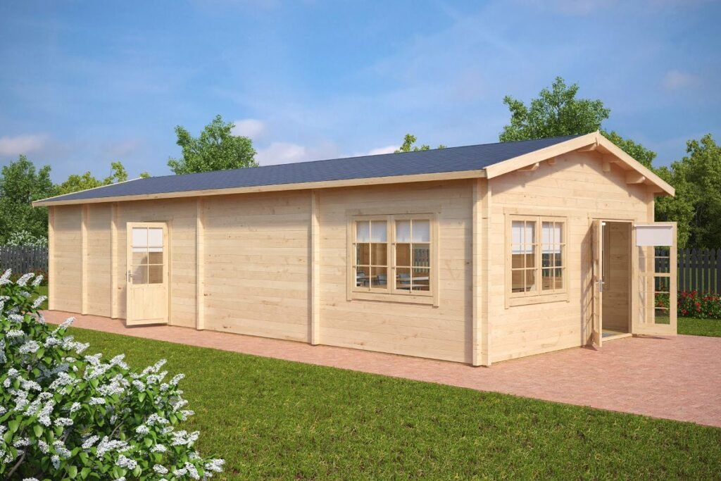 Chalet bois prefabriqué salle de classe hansa Classroom Chalet bois préfabriqué salle de classe « Hansa Classroom » | 5 x 12 m – Image 1
