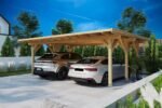 Carport double en bois « Dora XL » | 6 x 5 m